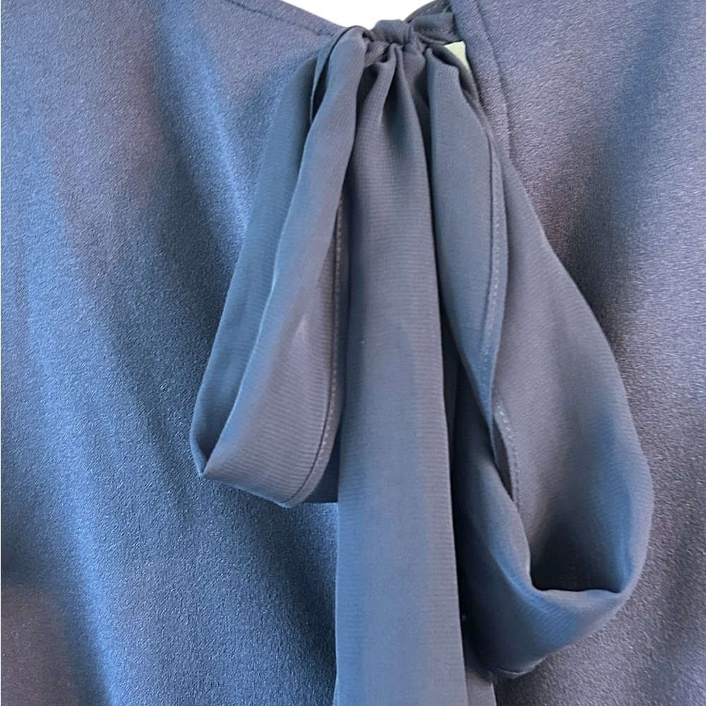 Marina NWT Navy Blue Women's Dress bow neck - Picture 5 of 7
